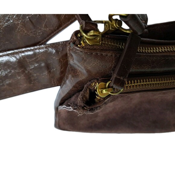 Anthropologie Brown Tortoise Bette Vegan Leather Crossbody Bag Purse Handbag - Picture 9 of 9